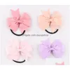 Elastici per capelli con fiocco da 8 pollici Ragazze Grande nastro in gros-grain Bowknot Barrette Boutique Archi Accessori Consegna di goccia Dh8Cm