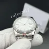 GMF Fabrikası En İyi Zaman Erkek Kadınlar Süper Erkekler 904L Datejust 36mm Jub FLT 904L SS/SS Lume Stick Markers Sapphir Otomatik 3235 Bilek Saatleri ile Beyaz Kadran