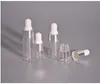 Flacone contagocce in vetro trasparente vuoto Mini flaconi di olio essenziale con tubo Fiala di vetro 1 ml 2 ml 3 ml 5 ml SN6266