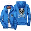 Men's Jackets Men's Motorcycle With Skull Helmet Wrench Biker Cafe Racer Skull Thin Windbreaker Beach Casual Coat Bomber Jacket Plus Size 7XL T230919