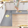 Tapis Tapis de cuisine antidérapant pour bain de sol absorbant longue bande tapis entrée paillasson Tapete tapis gris maison salon chambre Dr Dhcsj