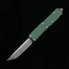 DQF Version Green 85 Kniv D2 Steel Blade Anodizing T6-6061 Aviation Aluminiumlegering utomhus Kamp Taktiskt överlevnadsverktyg Camping Fick Knives