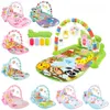 Rattles Mobiles Baby Music Rack Play Mat Puzzle Carpet with Piano Keyboard Infant Playmat Gym Crawling Activity Rug Toys for 0-12 Months Gifts 230919