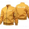 Men's Jackets Police letter print Bomber Jacket Men Casual Jacket Men Thick Winter Windbreaker Pilot Parkas Clothes Outdoor thermal jacket T230919