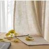 Curtain Modern Linen for Living Room Bedroom pure color cotton linen curtains tulle fabrics custom gauze semishading ramie yarn 230919