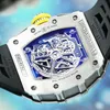 Montre mécanique Tourbillon Richaremiller Diamond Set automatique Quartz inoxydable saphir y montre-bracelet suisse hommes évider horloge mondialement célèbre Rm1103 Fklh