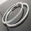 Fashion Jewellery 5 pairs 55MM Big Crystal Earring Hoop Circle Silver Plated Earrings260I