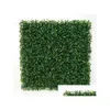 Flores decorativas grinaldas e 50x50cm ao ar livre artificial boxwood hedge privacidade cerca uv prova folha decoração para jardim varanda stor dhfiz