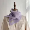 Scarves Warm Winter Knitted Neck Women Scarf Fashion Design Striped Solid Woolen Yarn Magic Ring Scarves Cashmere Bufanda Muffler 230818