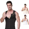 Shapers pour hommes 2022 Shaper Posture Correcteur Zipper Couleur de la peau Poitrine Minceur Gilet Ventre Mâle Compression Shirt204y