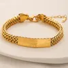 Bracciale con catene di design in oro per donna Etichetta di marca corretta Placcato argento Moda Regalo in acciaio inossidabile Regali di qualità Coppia 17 + 5 cm