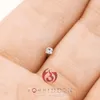 Forbidden Body Jewelry 14k Gold Nose Ring 22g Solid 7mm Micro Stud 1.25-2mm CZ Simulated Diamond Non-irritating Skin Safe Real Gold Women and Men