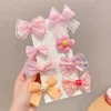 Haarschmuck, 8 Stück, Netz-Bowknot-Haarnadel, Kinder-Kopfschmuck, niedliche Prinzessin, Clip, Mädchen-Mode, Perlenpunkte, Kinder-Kopfbedeckung