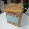 100PCS LOT 2016 Baby Shower Favors of Little Prince Kraft Favor Boxes For baby birthday Party Gift box and baby Decoration candy298d