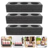 Take Out Containers 3 Pcs Coffee Mug Rack Milk Tea Drink Cup Holder Dual Pearl Cotton Outdoor Stand Holders Drinks Packing Tray Multi-hole