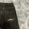 Jeans para hombres JNCO Jeans Y2k Hip Hop Estampado gráfico Gótico Negro Baggy Jeans Pantalones retro Hombres Mujeres New Streetwear Pantalones de pierna ancha de cintura alta T230919