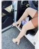 Bottes 2023 Automne/Hiver Nouvelle marque de luxe Chaussettes élastiques au genou pour femmes Grand talon Plate-forme imperméable à l'eau Mode 230922