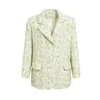 Veste femme mélanges de laine veste en tweed vert clair veste professionnelle printemps automne femme d'affaires dames une pièce classique 230918