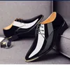Sapatos de vestido de couro preto baixo topo macio homens vestido sapatos cor sólida homens premium sapatos de couro de patente branco sapatos de casamento tamanho 38-48 230918