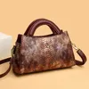 New Women PU Leather Handbags Women Luxury Handbags Women Bags Designer Handbags snakeskin print Women Shoulder Bags Female Retro Tote