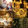 LED Strings Party 10PCS Solar Power Mason Jar Lid Lights Led Copper Wire Fairy Lights Garlands for Holiday Party Christmas Patio Lawn Garden Decor HKD230919