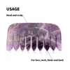 Hair Brushes Natural Jade Hair Massager Comb Amethyst GuaSha Tool Stone SPA Acupuncture Scraper Board Release Head Pressure Health Care 230918