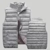 Men's Vests Mens Vest Jacket Winter Warm Coats for Men Thickened Stand Collar Down Oversized Jackets Puffer Padded 230919