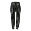 Pantaloni da donna Donna Plaid a pois Pantaloni larghi larghi a gamba larga Pantaloni Retro Harajuku All-match Streetwear Piede con travi Spiaggia P5