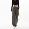 Women's Pants Vintage Casual Joggers Korean Fashion Sweatpants Loose Wide Leg Women Y2k Female High Waist Streetwear Trousers