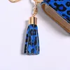 Travel Bottle Keychain Holder Leopard Print Hand Sanitizer Holder with Clear Refillable Bottles Plastic Bottles Containers Tassel Refillable Bottle Holder