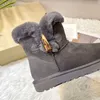 Vendita all'ingrosso stivali firmati australiani per donna stivali da neve pantofole da donna in pelle scamosciata di lusso moda stivaletti con piattaforma ultra mini stivaletti invernali in lana da donna in pelliccia calda