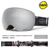 Lunettes de ski NANDN lunettes de neige Double couche lentille antibuée protection uv hommes femmes lentilles magnétiques snowboard 230918