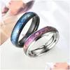 Anillos de banda Actualización Sensor de temperatura Anillo de latido del corazón Estado de ánimo de acero inoxidable para mujeres para hombre Amor Joyería de moda Entrega de gota DHHK5