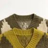 Waistcoat Autumn Winter Kids Sleeveless Sweater Kid's Sweater V-neck Knitted Vest For Boys Girls School Uniform 230918