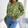 Suéteres femininos outono estrelas para mulheres 2023 lazer manga longa topo de malha pulôver coreano moda senhoras camisola inverno malhas