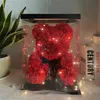 卸売されたかわいい泡の花ローズベアおもちゃバレンタインデーギフトゲーム賞品室の装飾