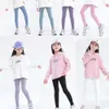 Lu Lemens Shark Girls Pants Childrens Spring and Autumn Thin Underpants 가을 꽉 요가 바지 소녀