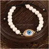 Corrente turquesa olho charme pulseira buda ajustável pedra frisado pulseiras pulseira para mulheres moda jóias entrega gota dh8pq