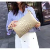 Evening Bags Luxurious White/Gold Envelope Bag 2023 Pattern Leather Genuine Messenger Women Purses And Handbag Designer