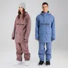 Combinaisons de ski Combinaison de ski réfléchissante Hommes Femmes Hiver Chaud Coupe-vent Imperméable À Capuche Respirant Veste Pantalon Ensemble Snowboard 230918