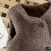 Gilet Autunno Inverno Bambino Agnello Lana Più Gilet di velluto Ragazze Ragazzi Gilet di peluche monopetto Scollo a V Bambino Caldo Moda Cappotto caldo 230918