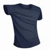 Costumes pour hommes A2700 imperméable couleur unie hommes t-shirt doux à manches courtes séchage rapide haut vêtements respirants résistant t-shirt