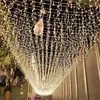 LED Strings Party EU 220V Decorações de Natal para Casa LED Icicle Cortina String Light Garland Outdoor Street The House Winter 5M Droop 0,6-0,8m HKD230921