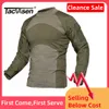 TACVASEN Oversize werkshirt met lange mouwen Heren zomer tactisch T-shirt Combat Hunt Game Camouflage kleding Ristops Tee Tops 230919