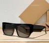 Rechteckige Sonnenbrille mit Nieten, schwarze graue Gläser, Damen und Herren, Designer-Sonnenbrillen, UV400-Brillen mit Box