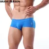 Sous-vêtements Marque Brave Personne Haute Qualité Hommes Sous-vêtements Gay Boxer Shorts Taille Basse Nylon Hommes Solides Boxers Trunks Culottes Pour Hommes