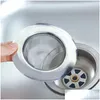 Sink Strainers Kitchen Strainer Stainless Steel Drain Filter Wash Basin Mesh With Large Wide Rim 4.5 Diameter Drop Delivery Home Garde Dh7Hj