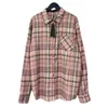 CH Women's Shirts Pink Sweet Cool Girl Cross Plaid Shirt Top Brand Slim Coat