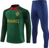 23 24 Portugal Fußball-Trainingsanzug Herren Kinder National 22 23 Halber Reißverschluss Langarm Brasilien Fußballtrikot Trainingsanzug Survêtement Fuß Chandal Sportbekleidung