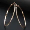 Hoop Huggie Big Small Circle örhängen för kvinnor Kvinna Rose Gold Black Ring Ear Jewelry Ladies3427